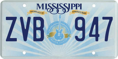 MS license plate ZVB947