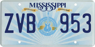 MS license plate ZVB953