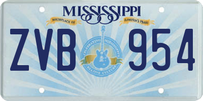 MS license plate ZVB954
