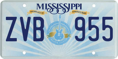 MS license plate ZVB955