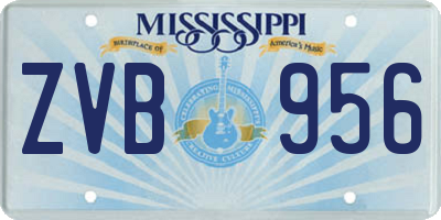MS license plate ZVB956