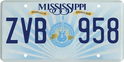 MS license plate ZVB958