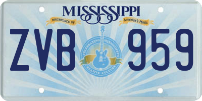 MS license plate ZVB959