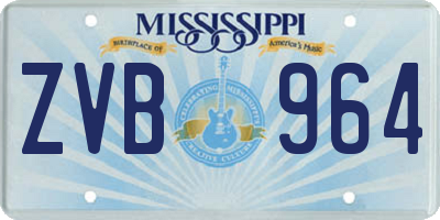 MS license plate ZVB964