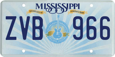 MS license plate ZVB966