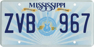 MS license plate ZVB967