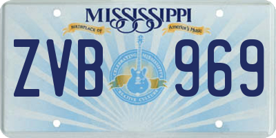 MS license plate ZVB969