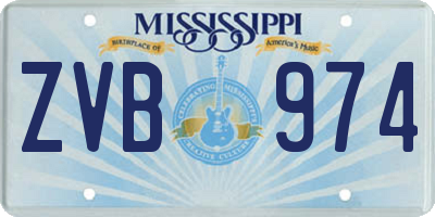 MS license plate ZVB974
