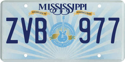 MS license plate ZVB977