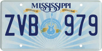 MS license plate ZVB979