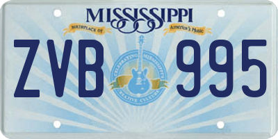 MS license plate ZVB995