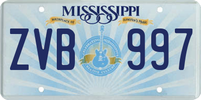 MS license plate ZVB997