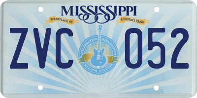 MS license plate ZVC052