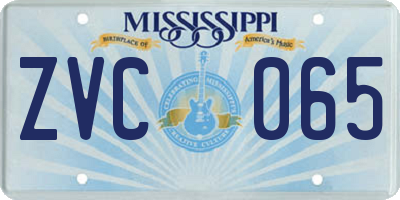 MS license plate ZVC065