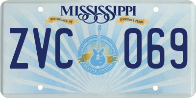 MS license plate ZVC069