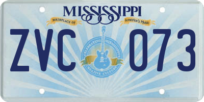 MS license plate ZVC073