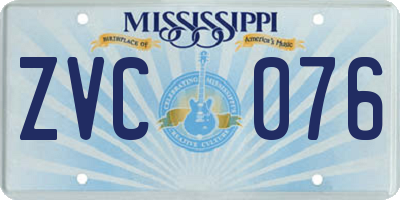 MS license plate ZVC076