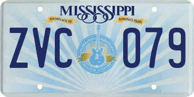 MS license plate ZVC079