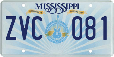 MS license plate ZVC081