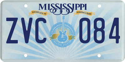 MS license plate ZVC084