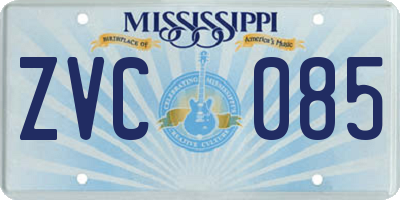 MS license plate ZVC085