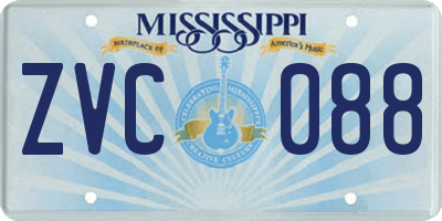 MS license plate ZVC088