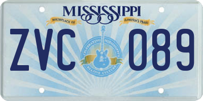 MS license plate ZVC089