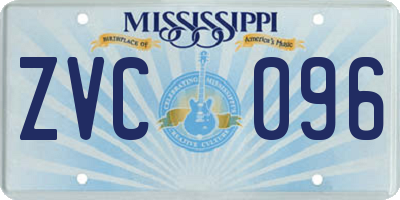 MS license plate ZVC096