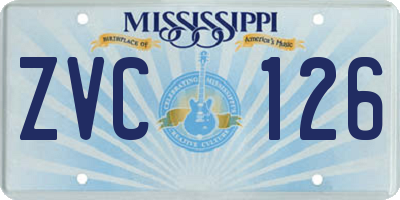MS license plate ZVC126