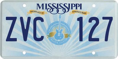MS license plate ZVC127