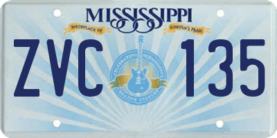 MS license plate ZVC135