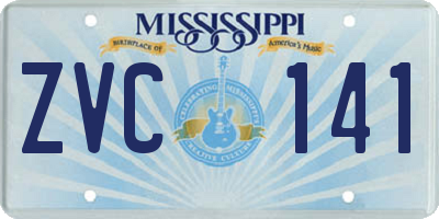 MS license plate ZVC141