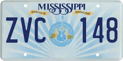 MS license plate ZVC148