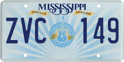 MS license plate ZVC149