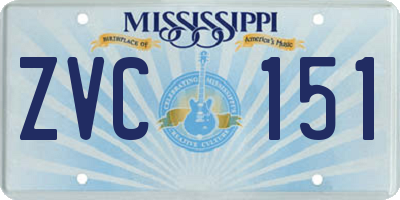 MS license plate ZVC151