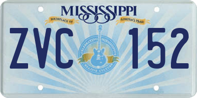MS license plate ZVC152