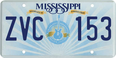 MS license plate ZVC153