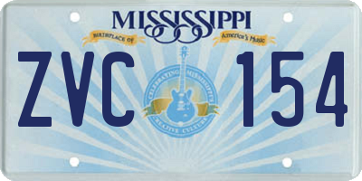 MS license plate ZVC154