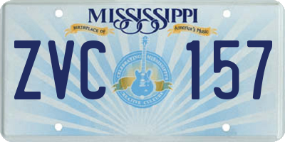 MS license plate ZVC157
