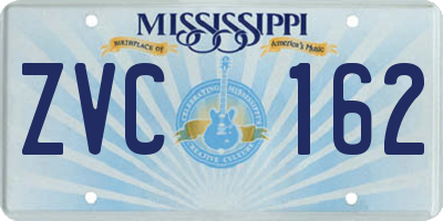 MS license plate ZVC162