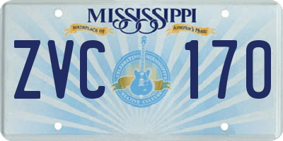 MS license plate ZVC170