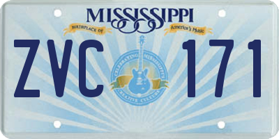 MS license plate ZVC171