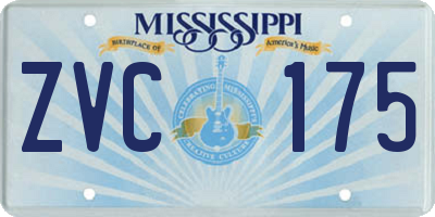 MS license plate ZVC175