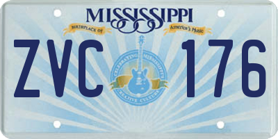 MS license plate ZVC176