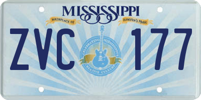 MS license plate ZVC177