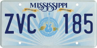 MS license plate ZVC185