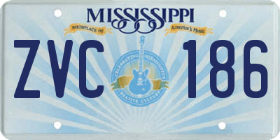 MS license plate ZVC186