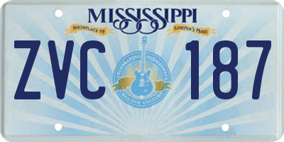MS license plate ZVC187