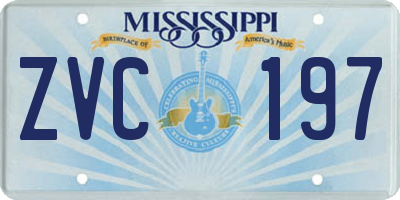 MS license plate ZVC197