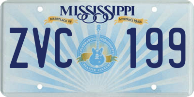 MS license plate ZVC199